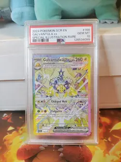 Pokemon PSA 10 Galvantula 168/142 ex Special Illustration Rare Stellar Crown - Image 1