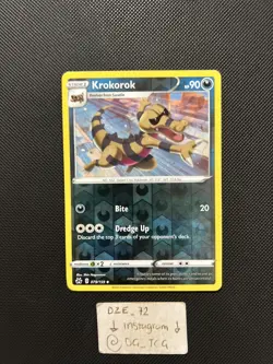 Pokemon Crown Zenith - Krokorok - 079/159 - REVERSE Holo Rare - M/NM - Image 1