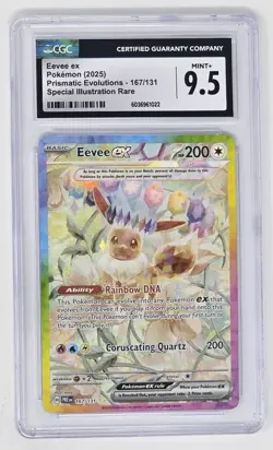 Eevee ex (167/131) CGC (2025) Pokemon Illustration Rare SV: Prismatic Evolutions - Image 1