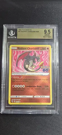 Radiant Charizard BGS 9 MINT | 2022 Pokemon GO Set | No. 011/078 | RDR Holo Rare - Image 1