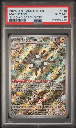 2024 POKEMON SVP EN-SV BLACK STAR PROMO #159 MAGNETON PSA 10 - Image 1
