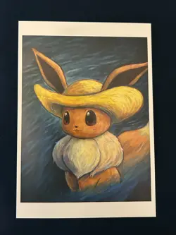 Pokemon X Van Gogh - Eevee Pokemon Postcard Museum Exclusive - Image 1