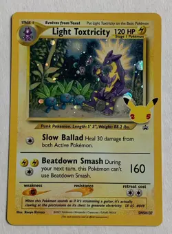 Pokemon TCG Light Toxtricity SWSH137 Celebrations Black Star Promo LP - Image 1
