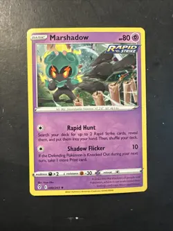 2021 Pokemon Sword Shield Evolving Skies Marshadow 80 /203 Cosmic Holo Promo - Image 1