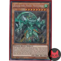 Yugioh Raiza the Mega Monarch MP15-EN091 Secret Rare 1st Edition NM - Image 1