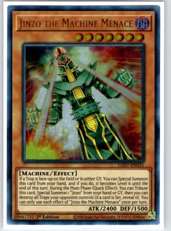 Jinzo the Machine Menace Ultra Rare 1st Edition LED7-EN031 LP - Image 1