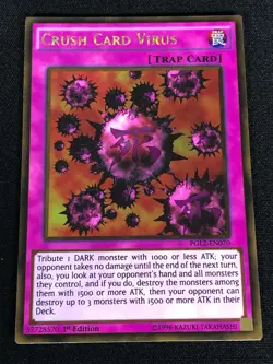 Yugioh Crush Card Virus PGL2-EN070 1st Gold (NM) - Image 1