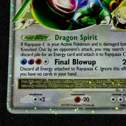 Holo Bleed Rayquaza C LV.X 146/147 Diamond & Pearl 2009 Pokemon Card 4 Swirls NM - Image 3