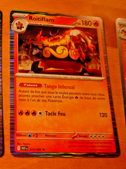 POKEMON FLAMME BLANCHE CARD RARE HOLO CARTE ROITIFLAM 013/086 WHT EV10.5 FR NM - Image 1