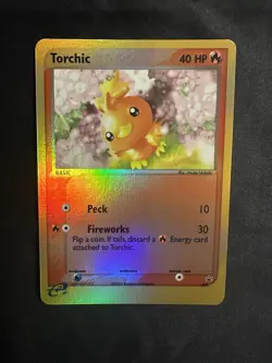 Torchic Reverse Holo Foil Card 008 Black Star Promo Pokemon Card TCG 2003 - Image 1