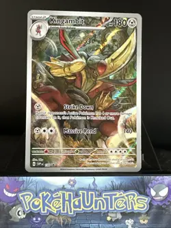 Pokemon Card Kingambit SVP 130 Black Star Promo Illustration Rare NM - Image 1