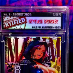 Yoruichi Waifu Card Serial #16/25 LIMITED RELEASE Encased Custom Holo SLAB Bleac - Image 3