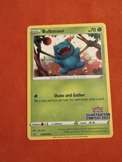 Bulbasaur Illustration Contest 2022 Pokemon Promo Card SWSH303 - Image 1
