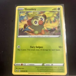 Pokemon Card Grookey Sword & Shield Cosmo Holo 010/202 Near Mint - Image 1