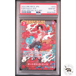PSA 10 Portgas D. Ace OP02-013 SR SP Alt Art Two Legends OP-08 ONE PIECE Card JP - Image 1