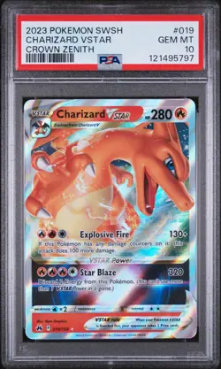 PSA 10 Charizard VSTAR 019/159 Crown Zenith Holo Pokemon Card - Gem Mint - Image 1