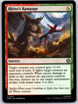 Rhino's Rampage Marvel's Spider-Man 141 NM MTG Magic - Image 1