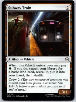 Subway Train Marvel's Spider-Man 178 NM MTG Magic - Image 1