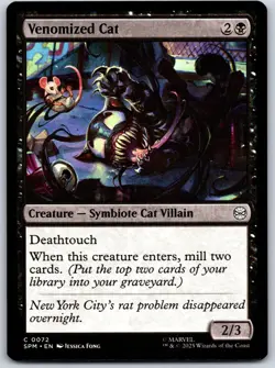 Venomized Cat Marvel's Spider-Man 72 NM MTG Magic - Image 1