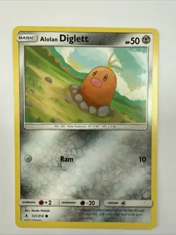 Pokemon TCG Alolan Diglett 121/214 | Common | Sun & Moon:Unbroken Bonds - Image 1