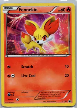 Pokemon TCG Fennekin XY02/211 XY Black Star Promos Holo MP - Image 1