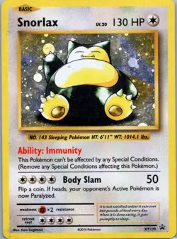 Pokemon TCG Snorlax XY179/211 XY Black Star Promos Holo MP - Image 1