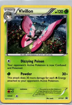 Pokemon TCG Vivillon XY137/211 XY Black Star Promos Holo NM - Image 1