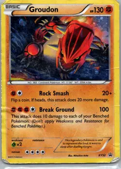 Pokemon TCG Groudon XY52/211 XY Black Star Promos Holo D - Image 1