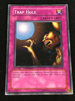 Yugioh Trap Hole DT02-EN100 Common (NM) - Image 1
