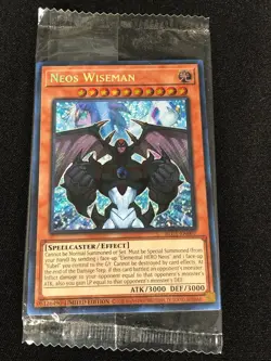 Yugioh Neos Wiseman BLC1-EN007 Secret (NM) Sealed - Image 1