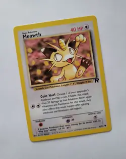 Pokemon Meowth 62/82 Team Rocket 2000 Card WotC English ENG TCG - Image 1
