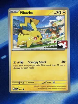 Pikachu SVP101 Black Star SV Promo Play League Pokemon Card TCG NM - LP - Image 1