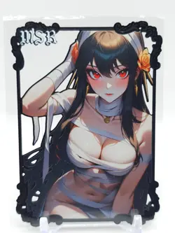 Goddess Story - Black Metal Waifu Card - Yor Forger - NUMBERED #/200 - Image 1