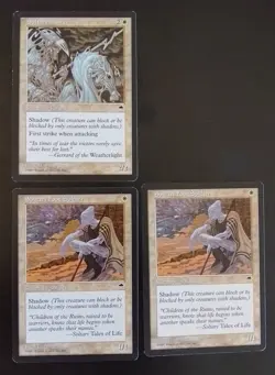 Magic the Gathering MTG Soltari Lancer x1 Soltari Foot Soldier x2 Tempest MP - Image 1