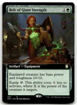 MTG Belt of Giant Strength (Extended Art) R Commander: Adventures in the Forgott - Image 1