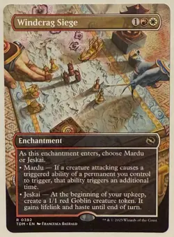 Windcrag Siege Borderless - Tarkir: Dragonstorm MTG Magic the Gathering - Image 1