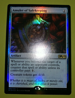 FOIL Amulet of Safekeeping x1 Core Set 2019 M19 1x Magic the Gathering MTG - Image 1