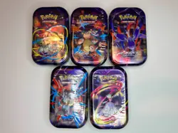 Pokemon TCG: Mega Evolutions, Mini Tin Art Set - Sealed In Hand! 5 Tins! - Image 1