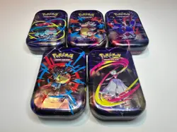 Pokemon TCG: Mega Evolutions, Mini Tin Art Set - Sealed In Hand! 5 Tins! - Image 2