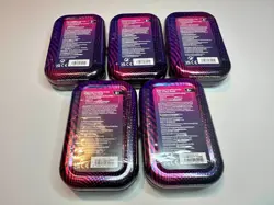 Pokemon TCG: Mega Evolutions, Mini Tin Art Set - Sealed In Hand! 5 Tins! - Image 3