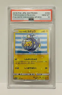 PSA 10 Yokohama's Pikachu 280/SM-P 2018 Promo Pokemon Center Japanese 🔥 - Image 1