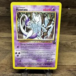 2000 Pokemon Promo Mewtwo Black Star Promo WoTC 12 - Image 1