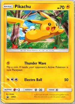Pokemon TCG Pikachu SM04/248 SM Black Star Promos Holo NM - Image 1