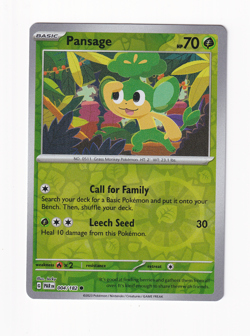 Pansage 004/182 Paradox Rift 2023 Reverse Holo Common Pokemon Card Near Mint NM - Image 1