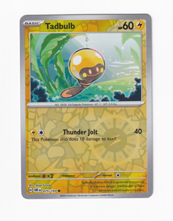 Tadbulb 075/197 Obsidian Flames 2023 Reverse Holo Pokemon Card Near Mint NM - Image 1