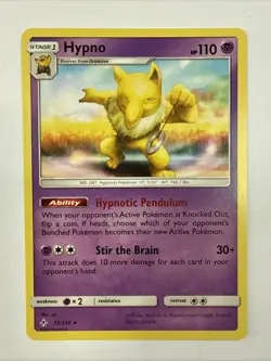 Hypno 72/214 Sun & Moon Unbroken Bonds Rare Pokemon 2019 TCG Card - Image 1