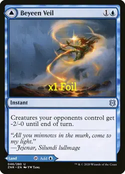 MTG Foil Zendikar Rising ZNR Beyeen Veil MINT - Image 1