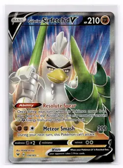 Galarian Sirfetch'd V (Full Art) SWSH04: Vivid Voltage - Pokemon NM 174/185 - Image 1