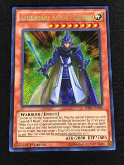 Yugioh Legendary Knight Critias DRL2-EN002 1st Secret (NM) - Image 1