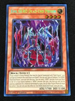 Yugioh Evil Hero Dead End Prison SUDA-EN002 1st Secret (NM) - Image 1